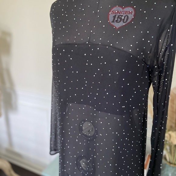 NWOT Anthropologie Eva Franco Starlight Long Sleeve Sheer Tunic - Picture 2 of 5